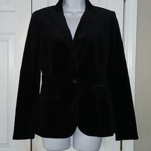 Banana Republic velvet black blazer Holiday 2012 classy dressy with pockets Sz 4